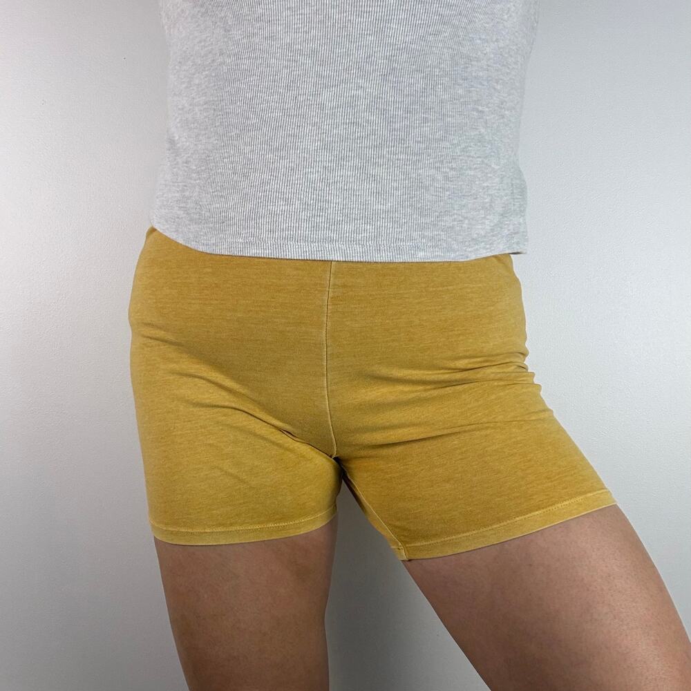 Free People movement yellow bike shorts size XL